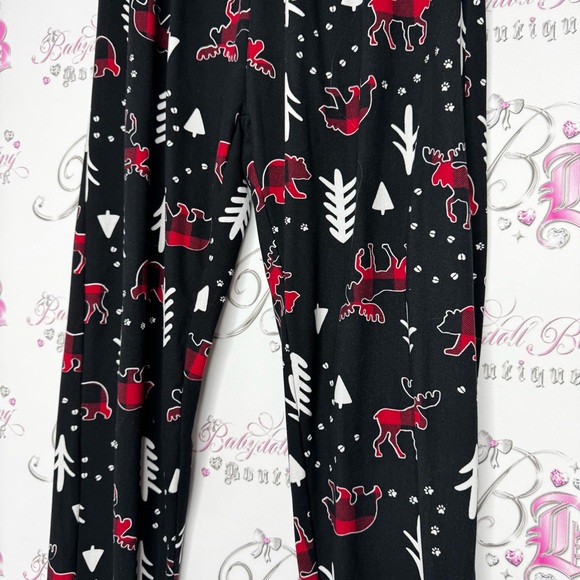 Fammy jammies pants pj plaid moose cabin π« cottage outdoors mountains soft - Picture 4 of 9